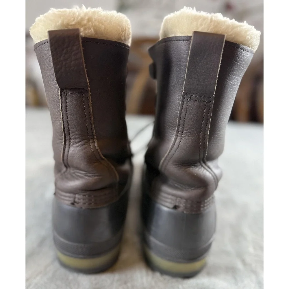 Baffin Winter Snow Boots Mens 11 Leather Waterproof Duck Insulated Faux Fur